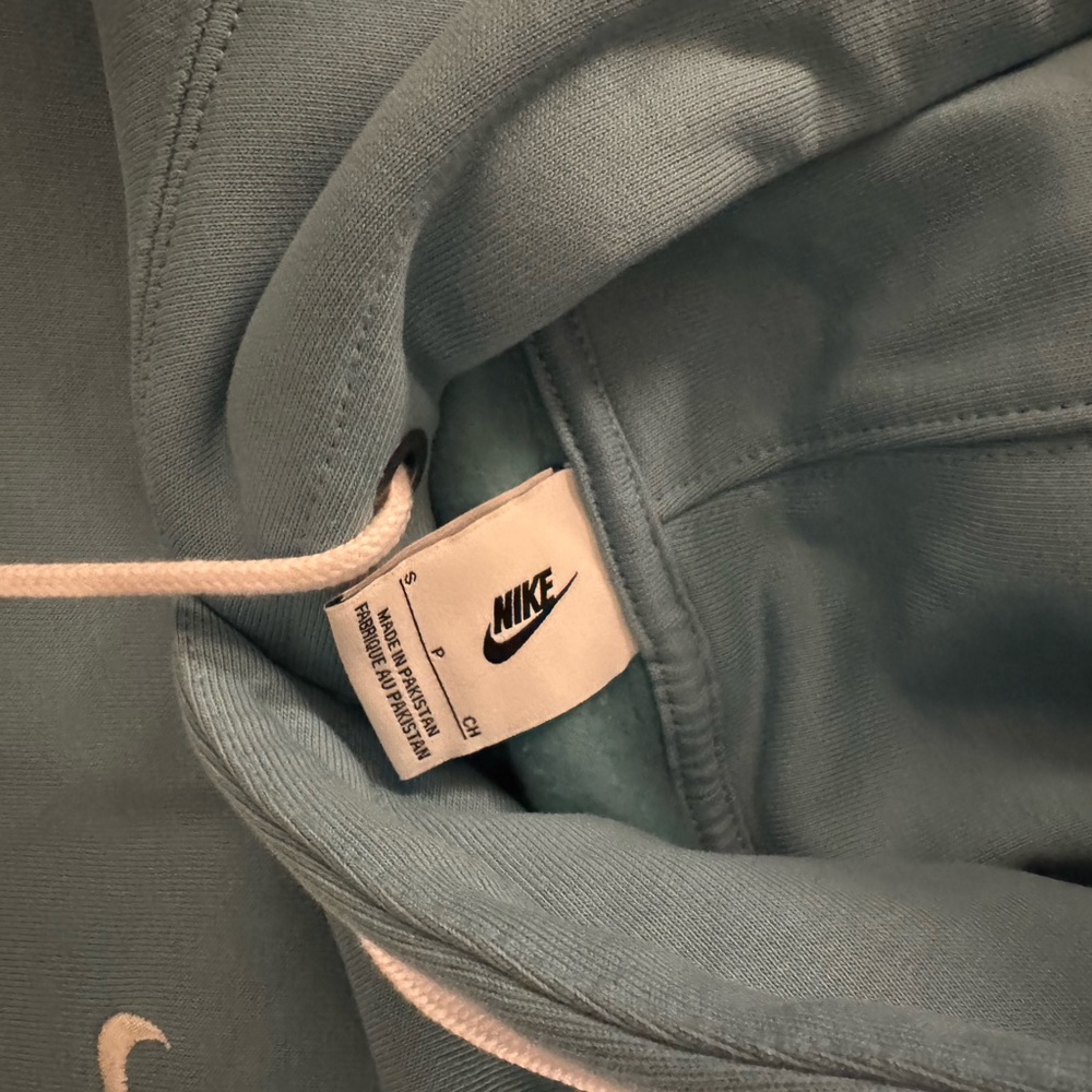 NikeLab Nike Solo Swoosh aqua turquoise pullover hoodie men’s S - Picture 5 of 7